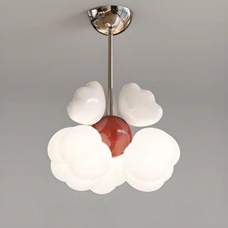 ZOWALA - Bowknot Resin Kids Room Pink Red Small LED Chandelier Image - 6