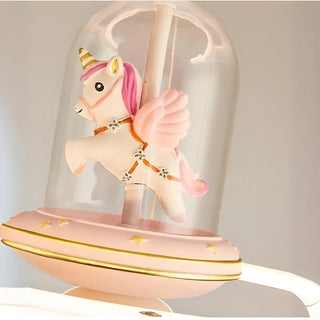 Circle Ball Unicorn Acrylic Kids Room Pink Chandelier Image - 7