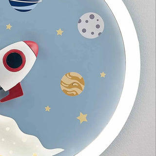 ZOWALA - Unicorn Pink LED Flush Mount Ceiling Light Kids Room Image - 10