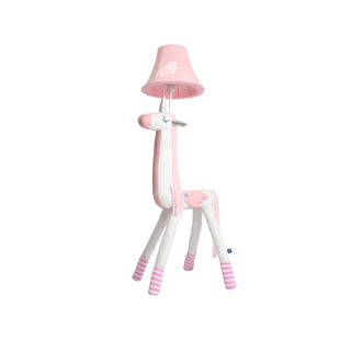 ZOWALA - Kids Pink Unicorn Plush Fabric Cone Floor Lamp Image - 3