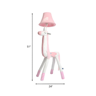 ZOWALA - Kids Pink Unicorn Plush Fabric Cone Floor Lamp #size