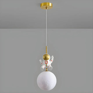 ZOWALA - Creative Kids Children Room Moon Astronaut Pendant Light Image - 10