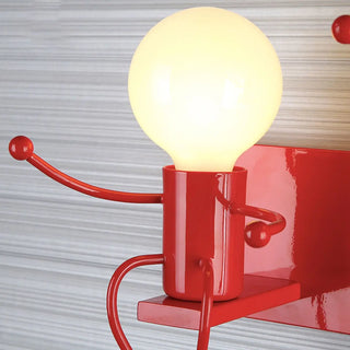 Kids' Rooms Playful Red Figure Metal Wall Light Zawala Image - 10