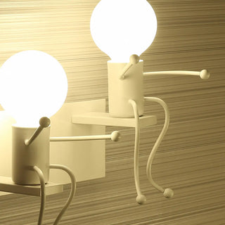Kids' Rooms Playful Red Figure Metal Wall Light Zawala Image - 12