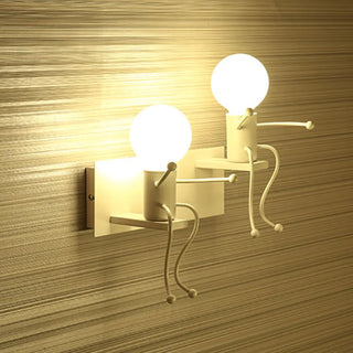 Kids' Rooms Playful Red Figure Metal Wall Light Zawala Image - 3
