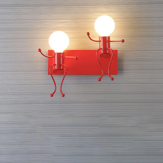 Kids' Rooms Playful Red Figure Metal Wall Light Zawala Image - 6