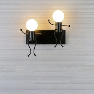 Kids' Rooms Playful Red Figure Metal Wall Light Zawala Image - 8