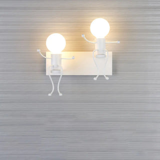 Kids' Rooms Playful Red Figure Metal Wall Light Zawala Image - 9