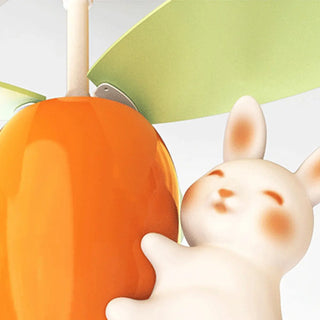 Remote Kids Room Rabbit Ceiling Fan with LED Light Zawala Image - 9