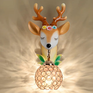 Kids' Room Whimsical Unicorn Crystal Globe Wall Light Zawala Image - 10