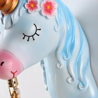 Kids' Room Whimsical Unicorn Crystal Globe Wall Light Zawala Image - 16