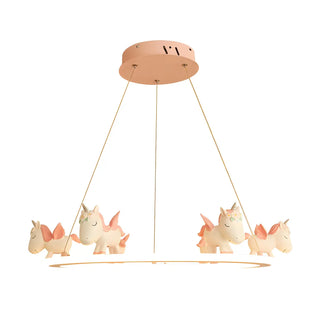 ZOWALA - Kids Room 5-Light Cute Unicorn Ceiling Light