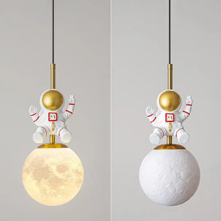 ZOWALA - Modern Children Room Astronaut Planet Pendant Light Image - 13