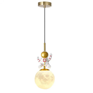 ZOWALA - Modern Children Room Astronaut Planet Pendant Light Image - 17