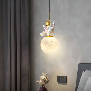 ZOWALA - Modern Children Room Astronaut Planet Pendant Light Image - 5