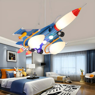 ZOWALA - Kids Room Blue Fighter Ceiling Light