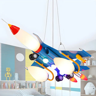 ZOWALA - Kids Room Blue Fighter Ceiling Light