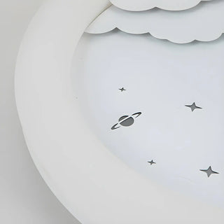 Kids Room Round Rocket Dimmable LED Flush Mount Light Zawala Image - 12