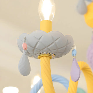 Colorful Resin Kids Room Chandelier with 5 Lights Image - 16