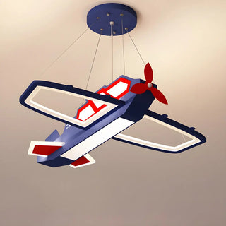ZOWALA - Kids Room Dark Blue Airplane Ceiling Light