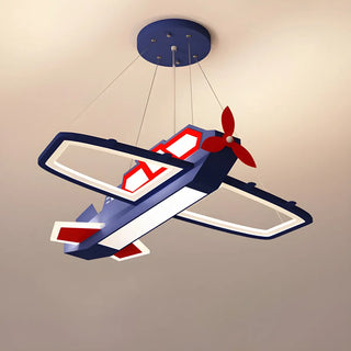 ZOWALA - Kids Room Dark Blue Airplane Ceiling Light