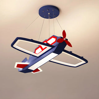 ZOWALA - Kids Room Dark Blue Airplane Ceiling Light