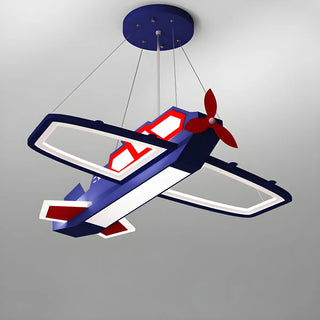 ZOWALA - Kids Room Dark Blue Airplane Ceiling Light