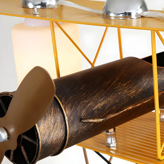 ZOWALA - Kids Room Yellow Airplane 2-Light Ceiling Light