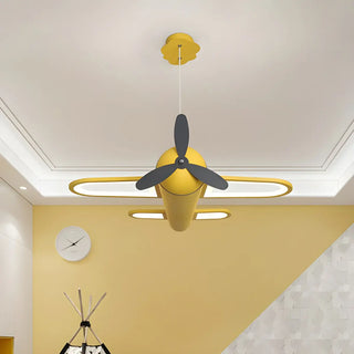 ZOWALA - Kids Room Yellow Airplane Ceiling Light