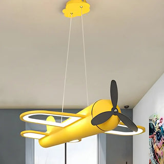 ZOWALA - Kids Room Yellow Airplane Ceiling Light