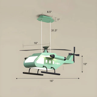 ZOWALA - Modern Yellow Helicopter Pendant Light for Kids Room Image - 11