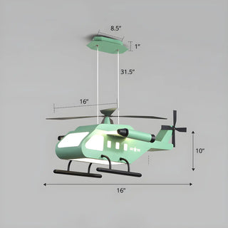 ZOWALA - Modern Yellow Helicopter Pendant Light for Kids Room Image - 12