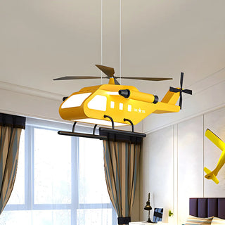 ZOWALA - Modern Yellow Helicopter Pendant Light for Kids Room Image - 4