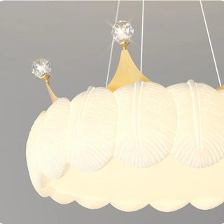 Round Feather Orb Kids Room Chandelier Image - 10