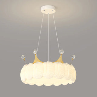 Round Feather Orb Kids Room Chandelier Image - 7