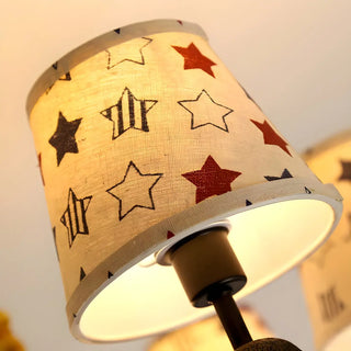 ZOWALA - Cartoon Soldier Star Castle Fabric Kids Room Chandelier Image - 14