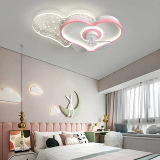 Starry Heart Ceiling Fan with Light