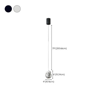 ZOWALA - Modern Children Room White Bear Metal Globe Pendant Light #size