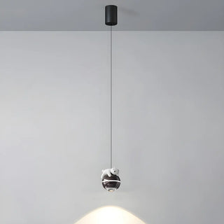 ZOWALA - Modern Children Room White Bear Metal Globe Pendant Light Image - 6