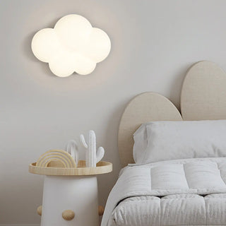Creative Kids' Room White Cloud-Shaped LED Wall Light Zawala Image - 2