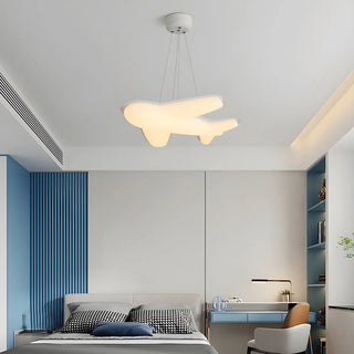ZOWALA - Airplane Resin Children's Room White Pendant Chandelier Image - 1