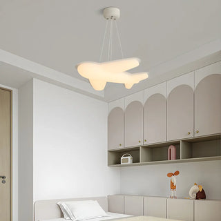 ZOWALA - Airplane Resin Children's Room White Pendant Chandelier Image - 2