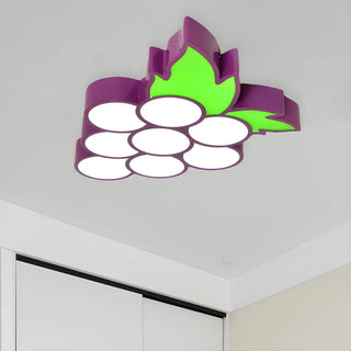 ZOWALA - Kids Yellow Banana Acrylic Flush Mount Light Image - 17