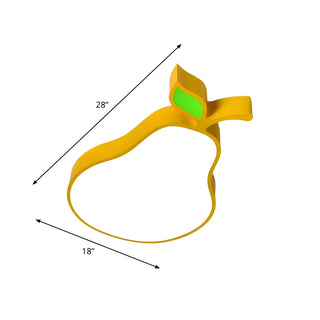 ZOWALA - Kids Yellow Banana Acrylic Flush Mount Light Image - 28
