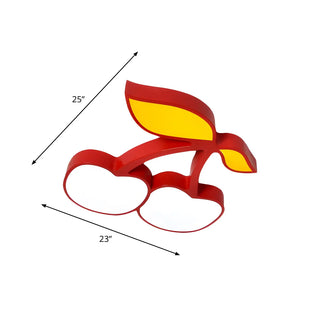 ZOWALA - Kids Yellow Banana Acrylic Flush Mount Light Image - 32