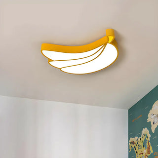 ZOWALA - Kids Yellow Banana Acrylic Flush Mount Light Image - 4