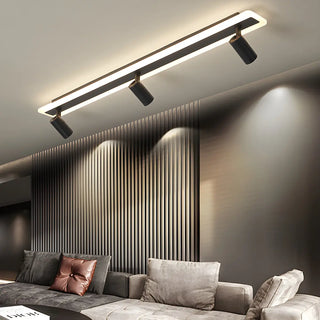 ZOWALA - Linear Modish LED Flush Mount Track Light Image - 2