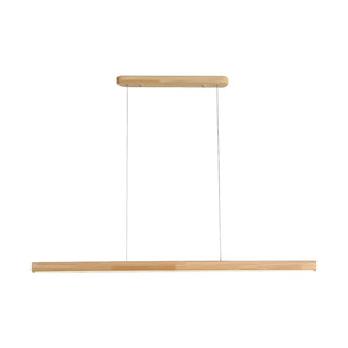 ZOWALA - Linear Wood LED Island Chandelier Image - 5