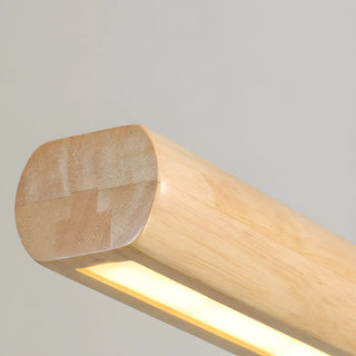 ZOWALA - Linear Wood LED Island Chandelier Image - 7