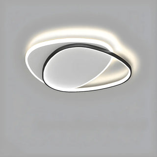 Living Room Modern Three Oval LED Flush Mount Light Zawala Image - 10